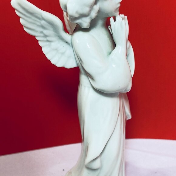VNTG Metzler & Ortloff 7256 Germany Standing Praying Angel Porcelain 5" Figurine - Picture 6 of 8